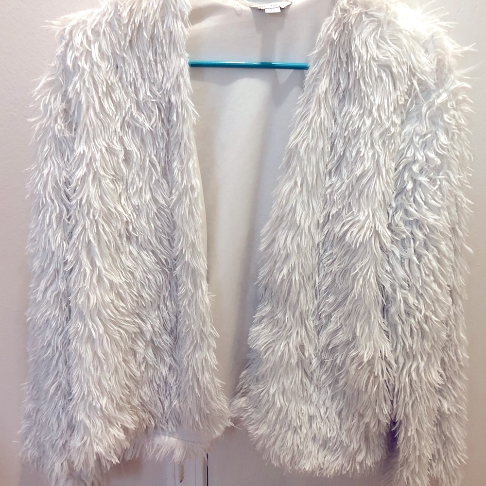 White/Cream shaggy 70’s style vintage jacket